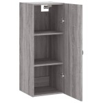 vidaXL Dulap montat pe perete, gri sonoma, 34,5x34x90 cm