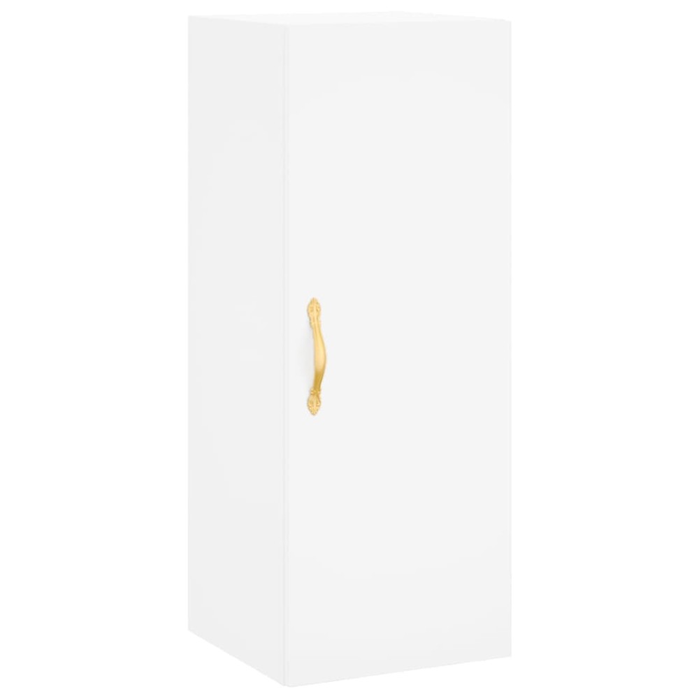 vidaXL Dulap montat pe perete, alb, 34,5x34x90 cm
