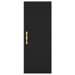 vidaXL Dulap montat pe perete, negru, 34,5x34x90 cm