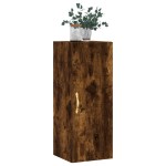 vidaXL Dulap montat pe perete, stejar fumuriu, 34,5x34x90 cm