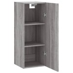 vidaXL Dulap montat pe perete, gri sonoma, 34,5x34x90 cm