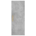 vidaXL Dulap montat pe perete, gri beton, 34,5x34x90 cm