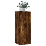 vidaXL Dulap montat pe perete, stejar fumuriu, 34,5x34x90 cm