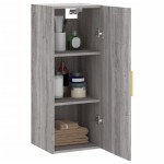 vidaXL Dulap montat pe perete, gri sonoma, 34,5x34x90 cm