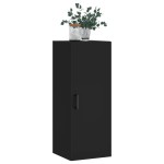 vidaXL Dulap montat pe perete, negru, 34,5x34x90 cm