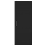 vidaXL Dulap montat pe perete, negru, 34,5x34x90 cm