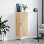 vidaXL Dulap montat pe perete, stejar sonoma, 34,5x34x90 cm