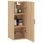 vidaXL Dulap montat pe perete, stejar sonoma, 34,5x34x90 cm