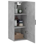 vidaXL Dulap montat pe perete, gri beton, 34,5x34x90 cm vidaXL Dulap montat pe perete, gri beton, 34,5x34x90 cm