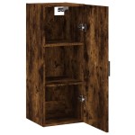 vidaXL Dulap montat pe perete, stejar fumuriu, 34,5x34x90 cm