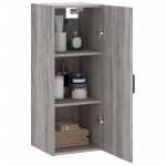 vidaXL Dulap montat pe perete, gri sonoma, 34,5x34x90 cm