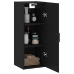 vidaXL Dulap montat pe perete, negru, 34,5x34x90 cm