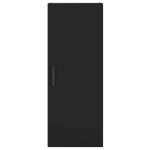 vidaXL Dulap montat pe perete, negru, 34,5x34x90 cm