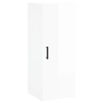 vidaXL Dulap montat pe perete, alb extralucios, 34,5x34x90 cm