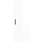 vidaXL Dulap montat pe perete, alb extralucios, 34,5x34x90 cm