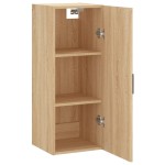 vidaXL Dulap montat pe perete, stejar sonoma, 34,5x34x90 cm