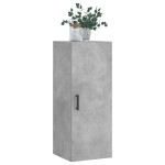 vidaXL Dulap montat pe perete, gri beton, 34,5x34x90 cm