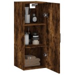 vidaXL Dulap montat pe perete, stejar fumuriu, 34,5x34x90 cm