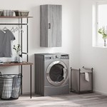 vidaXL Dulap montat pe perete, gri sonoma, 34,5x34x90 cm