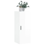 vidaXL Dulap montat pe perete, alb extralucios, 34,5x34x90 cm