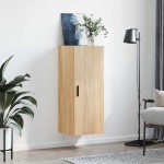 vidaXL Dulap montat pe perete, stejar sonoma, 34,5x34x90 cm