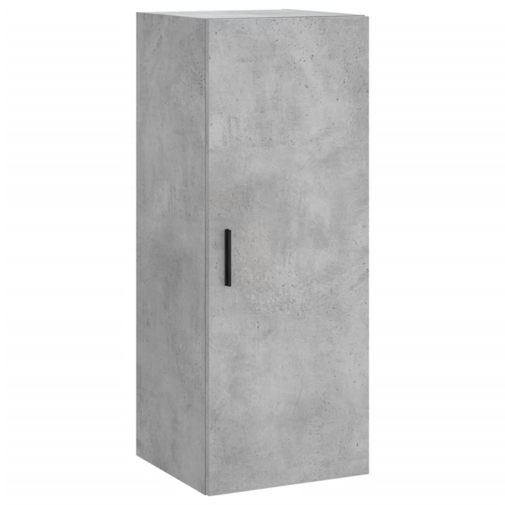 vidaXL Dulap montat pe perete, gri beton, 34,5x34x90 cm