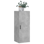 vidaXL Dulap montat pe perete, gri beton, 34,5x34x90 cm