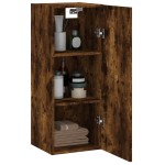 vidaXL Dulap montat pe perete, stejar fumuriu, 34,5x34x90 cm
