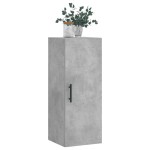 vidaXL Dulap montat pe perete, gri beton, 34,5x34x90 cm