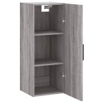 vidaXL Dulap montat pe perete, gri sonoma, 34,5x34x90 cm