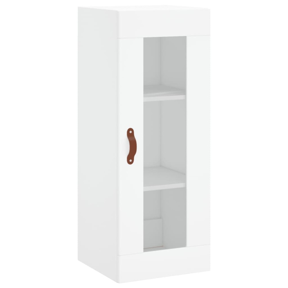 vidaXL Dulap montat pe perete, alb, 34,5x34x90 cm