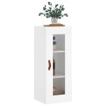 vidaXL Dulap montat pe perete, alb, 34,5x34x90 cm