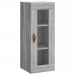 vidaXL Dulap montat pe perete, gri sonoma, 34,5x34x90 cm