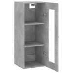 vidaXL Dulap montat pe perete, gri beton, 34,5x34x90 cm