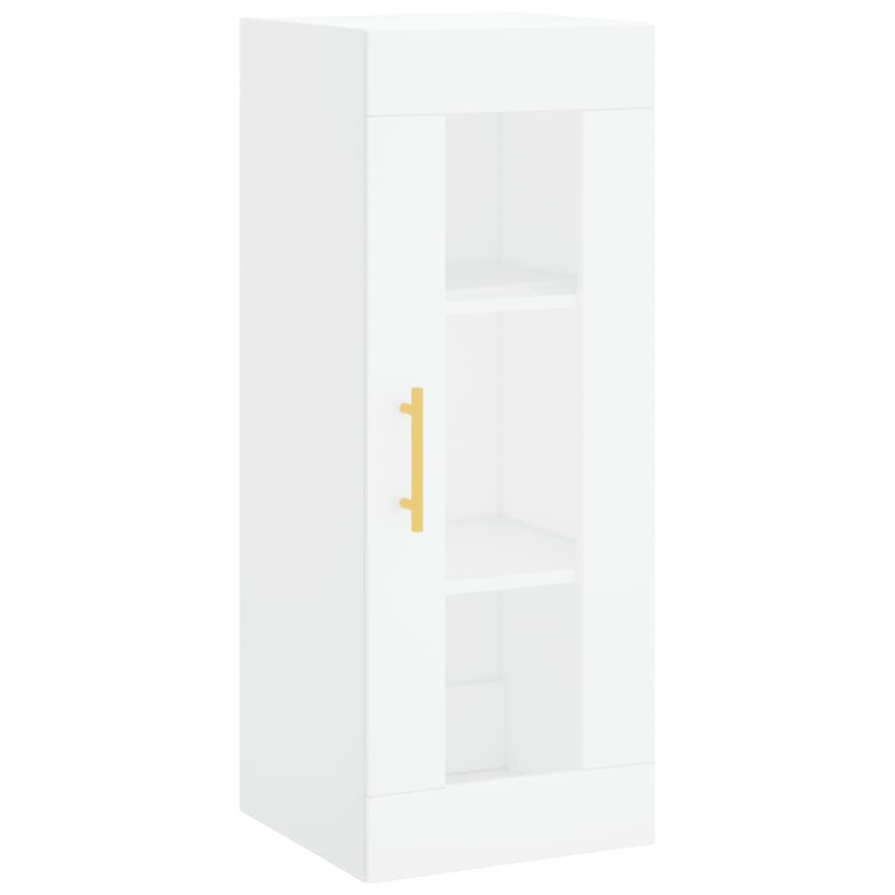 vidaXL Dulap montat pe perete, alb, 34,5x34x90 cm