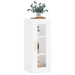 vidaXL Dulap montat pe perete, alb, 34,5x34x90 cm