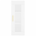 vidaXL Dulap montat pe perete, alb, 34,5x34x90 cm