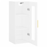 vidaXL Dulap montat pe perete, alb, 34,5x34x90 cm