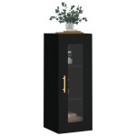 vidaXL Dulap montat pe perete, negru, 34,5x34x90 cm