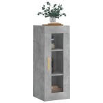 vidaXL Dulap montat pe perete, gri beton, 34,5x34x90 cm