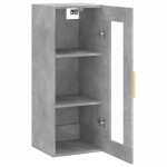 vidaXL Dulap montat pe perete, gri beton, 34,5x34x90 cm