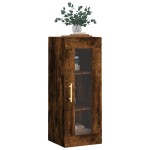 vidaXL Dulap montat pe perete, stejar fumuriu, 34,5x34x90 cm