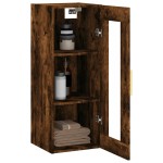 vidaXL Dulap montat pe perete, stejar fumuriu, 34,5x34x90 cm