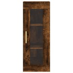 vidaXL Dulap montat pe perete, stejar fumuriu, 34,5x34x90 cm