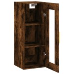 vidaXL Dulap montat pe perete, stejar fumuriu, 34,5x34x90 cm
