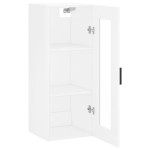 vidaXL Dulap montat pe perete, alb extralucios, 34,5x34x90 cm