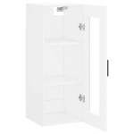 vidaXL Dulap montat pe perete, alb, 34,5x34x90 cm