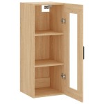 vidaXL Dulap montat pe perete, stejar sonoma, 34,5x34x90 cm