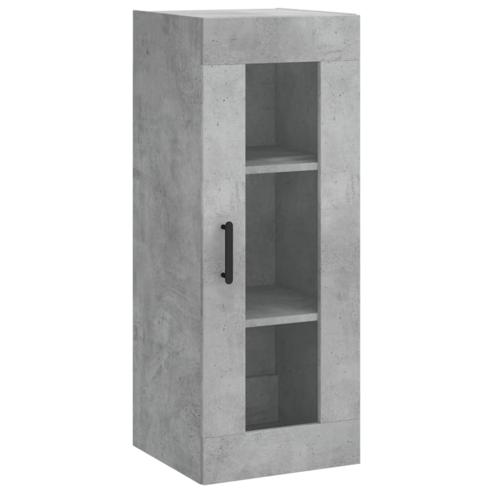 vidaXL Dulap montat pe perete, gri beton, 34,5x34x90 cm