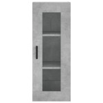 vidaXL Dulap montat pe perete, gri beton, 34,5x34x90 cm